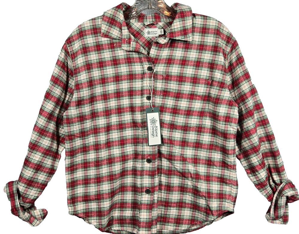 New Alpine Design Women's SMALL button up Flannel 00151